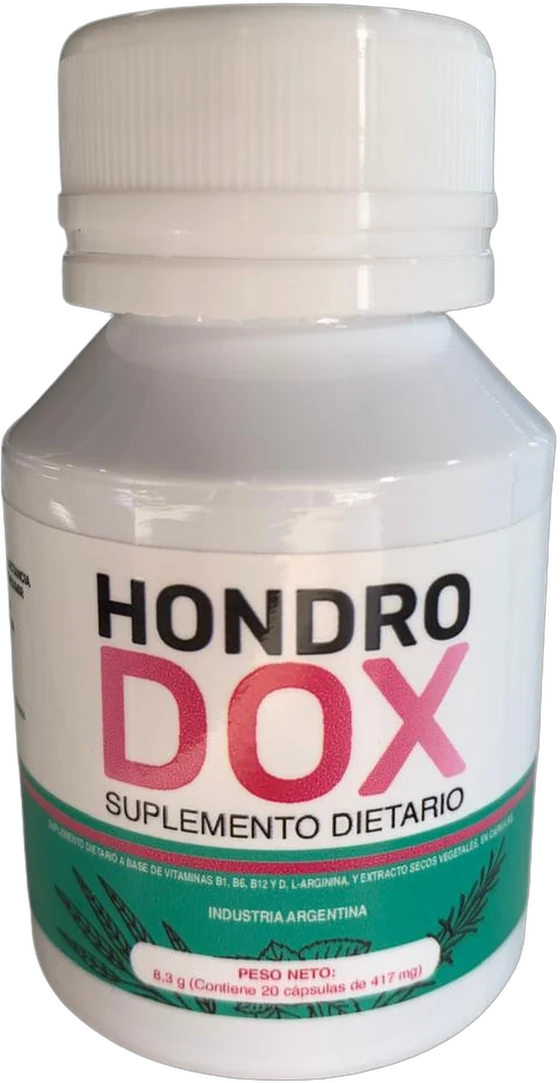 Frasco de Hondrodox, 20 cápsulas